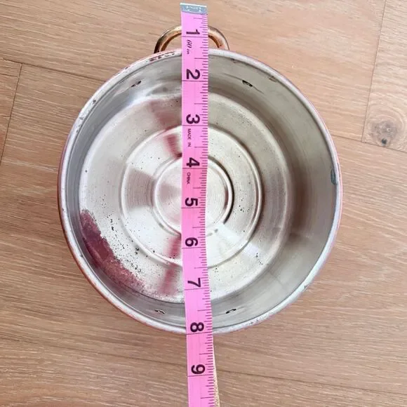 VTG Copper w/ Brass ODI Sauce Pan Korea - 5 1/4” X 3” - Picture 12 of 13